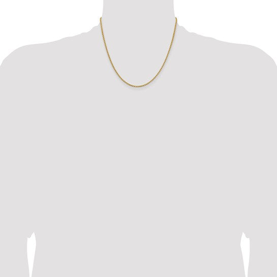 14K 2.1mm D/C Open Franco Chain