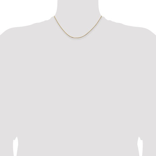 14K 1mm Concave Box Chain