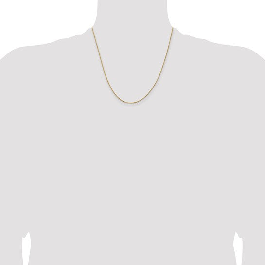 14K 1mm Concave Box Chain