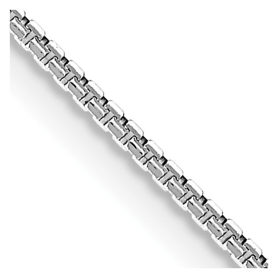 14K White Gold 1mm Concave Box Chain