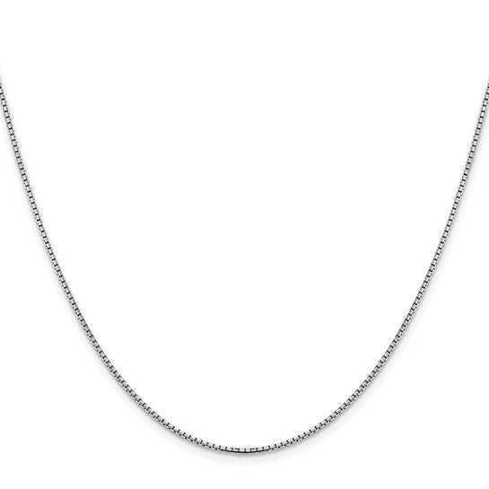 14K White Gold 1.45mm Concave Box Chain