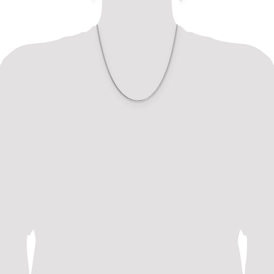 14K White Gold 1.10mm Box Chain
