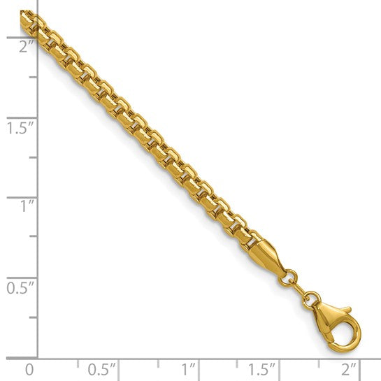 14K Diamond-Cut Round Box Chain