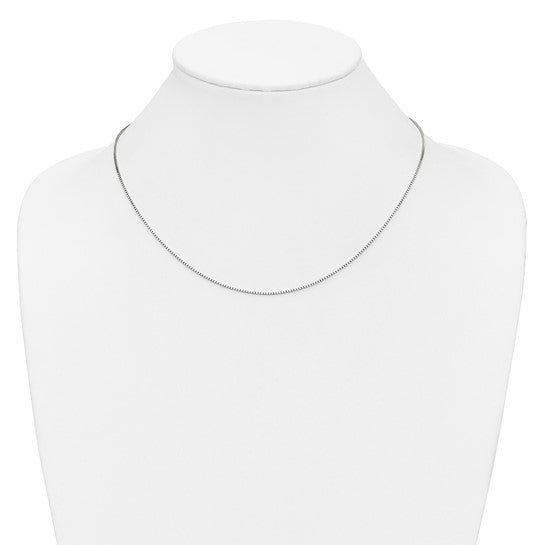 14K White Gold 1mm Box Chain