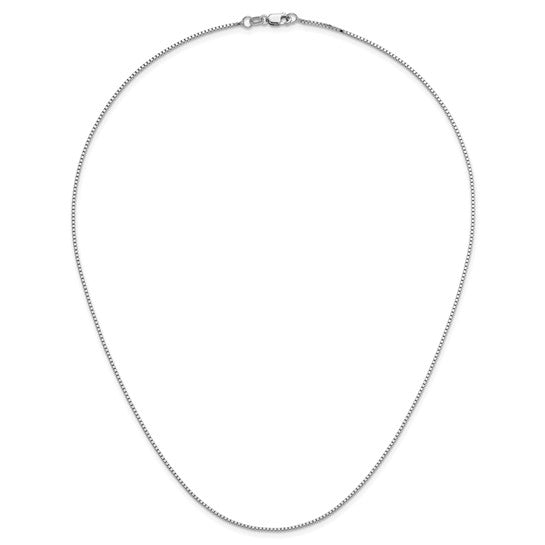 14K White Gold 1mm Box Chain