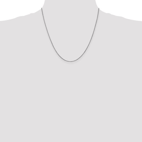 14K White Gold 1mm Box Chain