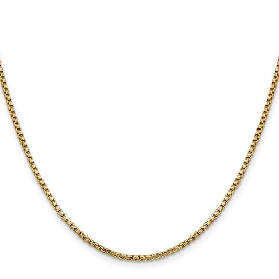 Gold (14K) Semi-Solid Round Box Chain
