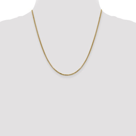 Gold (14K) Semi-Solid Round Box Chain