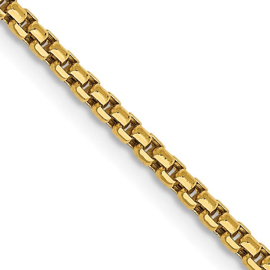 Gold (14K) Semi-Solid Round Box Chain