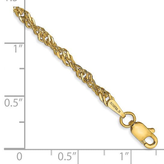 Gold (14K) Light Wear Singapore Chain