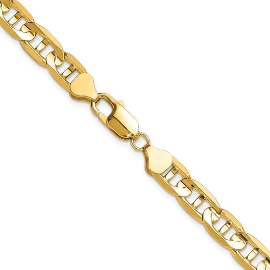 Gold (10k & 14k) Concave Anchor Chain