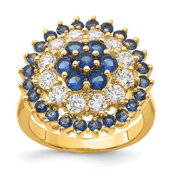Kennedy Gold-plated Crystal Bullseye Ring