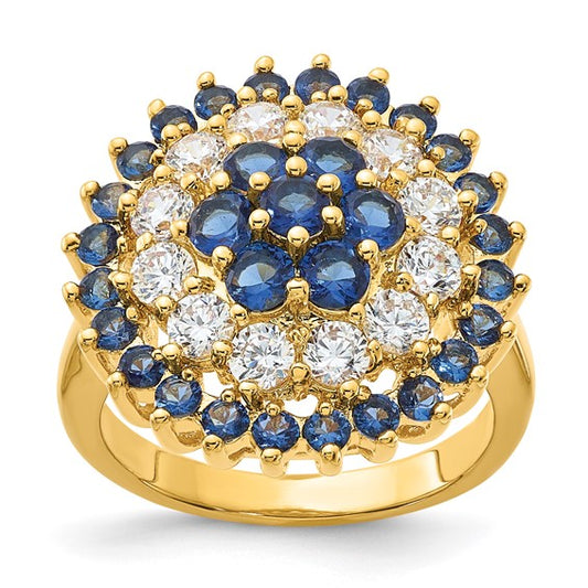 Kennedy Gold-plated Crystal Bullseye Ring