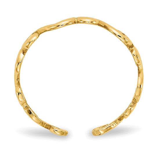 14k Swirl Toe Ring