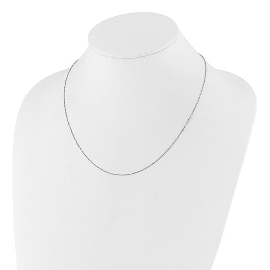 Sterling Silver RH-plated Adjustable 1.6mm Singapore Chain