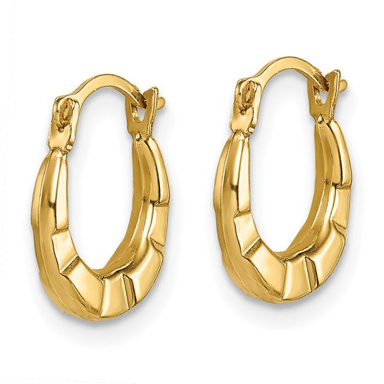 14k Madi K Polished 12mm Hoop Earrings