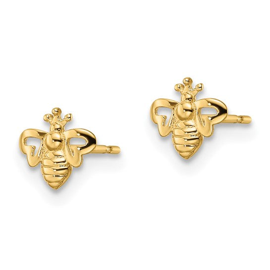 14k Madi K Bumble Bee Childrens Post Earrings
