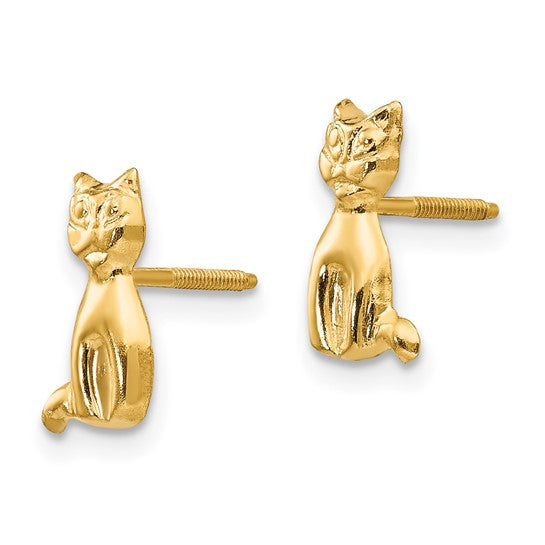 14k Madi K Cat Childrens Post Earrings