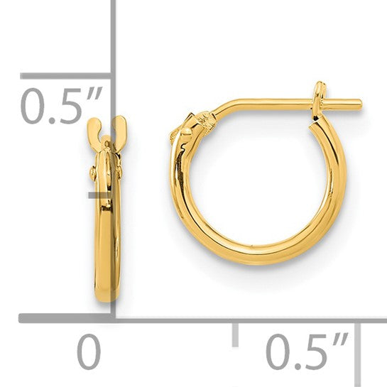 14k Madi K 9mm Hoop Earrings