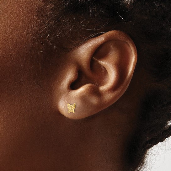 14k Madi K Butterfly Childrens Screwback Post Earrings
