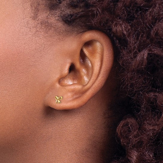 14k Madi K Bow Childrens Post Earrings