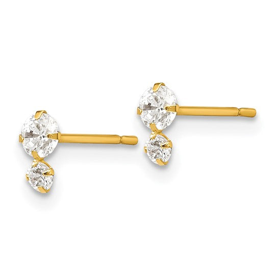 14k Madi K CZ Post Earrings