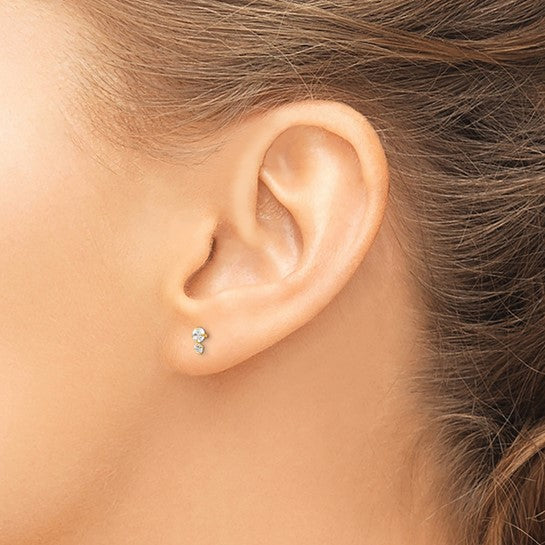 14k Madi K CZ Post Earrings