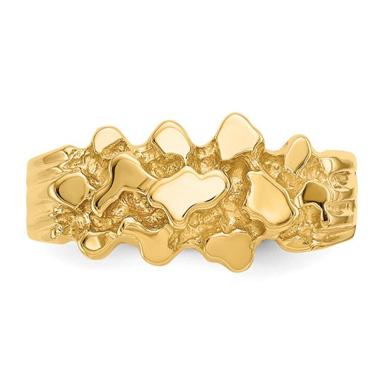 14k Size 8 Nugget Ring