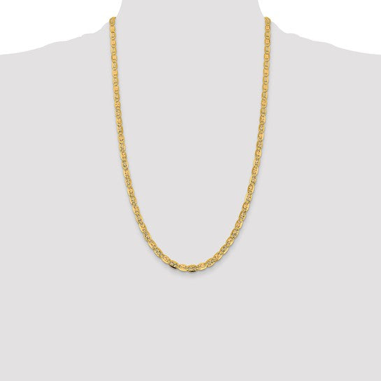 Gold Tri-color Pavé Valentino Chain