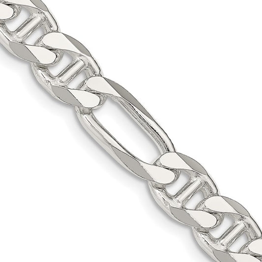 Sterling Silver 3.75mm Figaro Anchor Chain