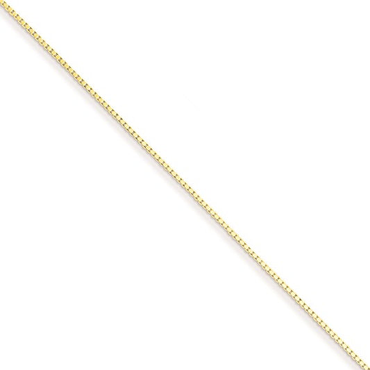 Flash Gold- Plated Silver .90mm Box Chain