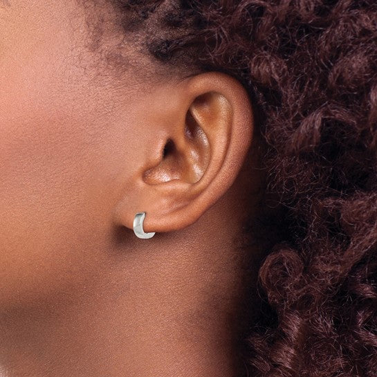 Sterling Silver Hinged Hoop Earrings
