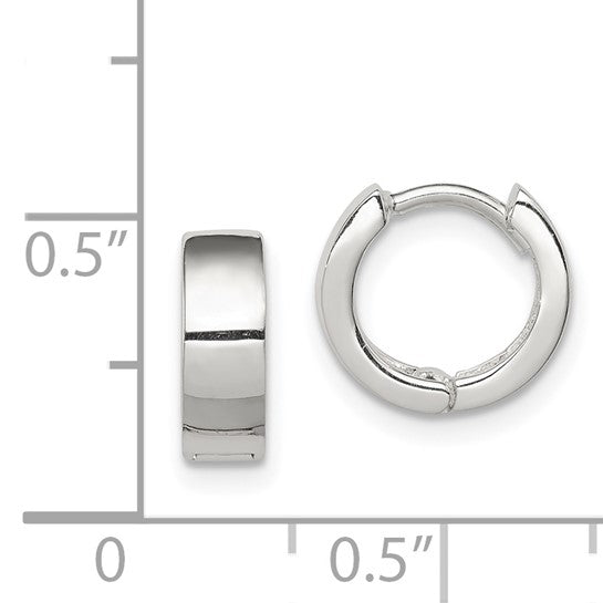 Sterling Silver Hinged Hoop Earrings