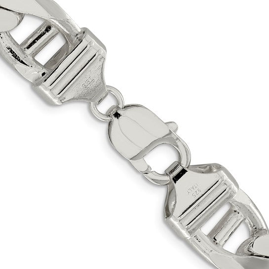 Sterling Silver Diamond- Cut Flat Anchor Curb Chain