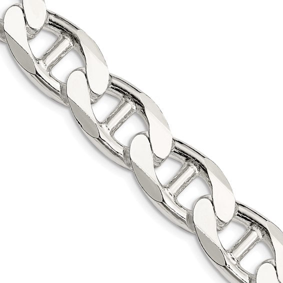 Sterling Silver Diamond- Cut Flat Anchor Curb Chain