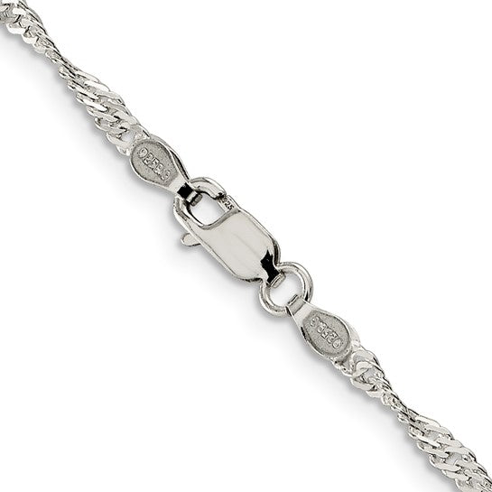 Sterling Silver 2.25mm Singapore Chain