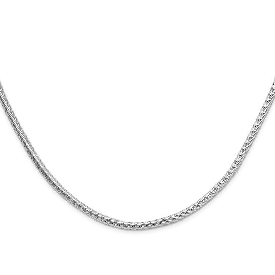 Sterling Silver 2mm Diamond-cut Round Franco Chain