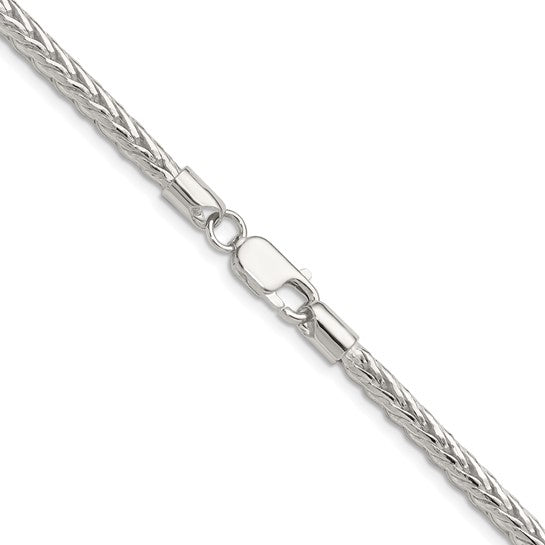 Sterling Silver 2mm Diamond-cut Round Franco Chain