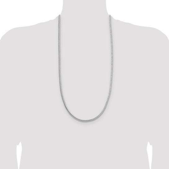 Sterling Silver 2mm Diamond-cut Round Franco Chain