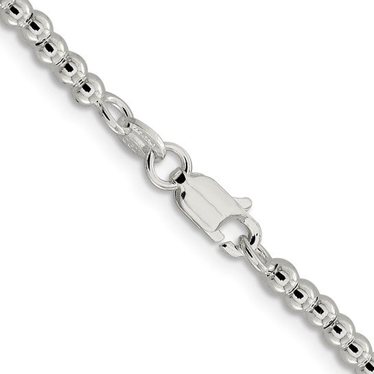 Sterling Silver Beads on Box Chain