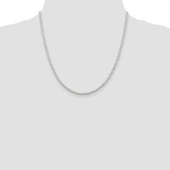Sterling Silver Beads on Box Chain