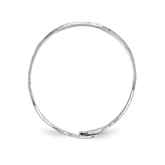 Sterling Silver Rhodium-Plated Adjustable Ring