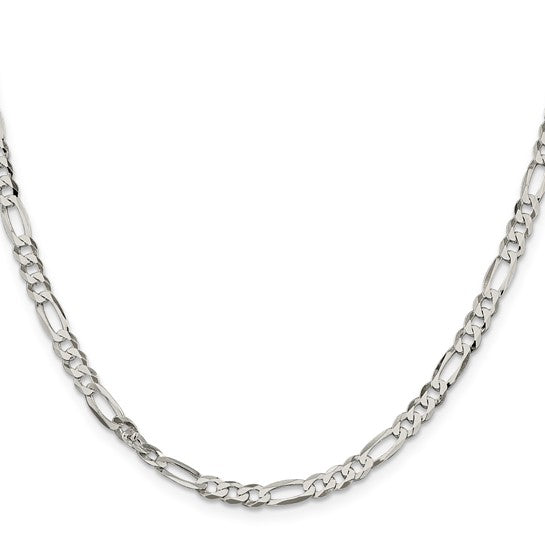 Sterling Silver  Lightweight Flat Figaro Chain