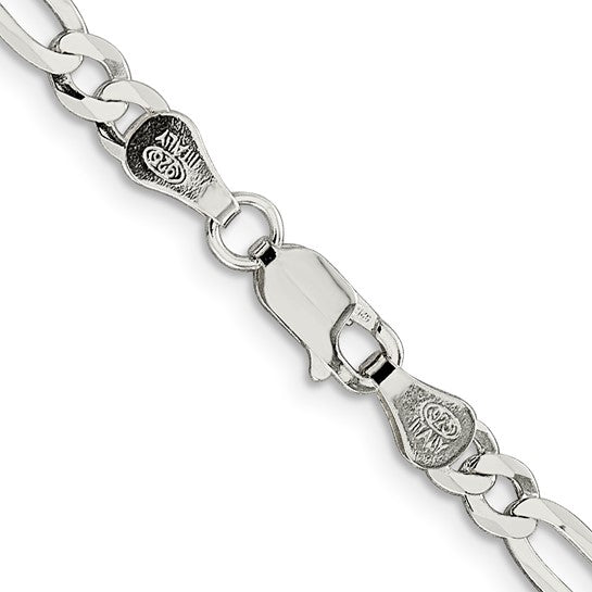 Sterling Silver  Lightweight Flat Figaro Chain