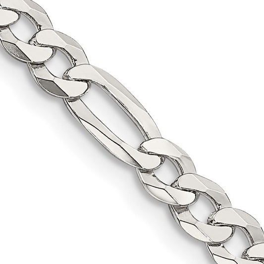 Sterling Silver  Lightweight Flat Figaro Chain