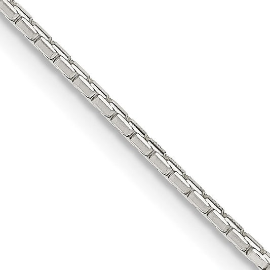 Sterling Silver Octagonal Mirror Box Chain