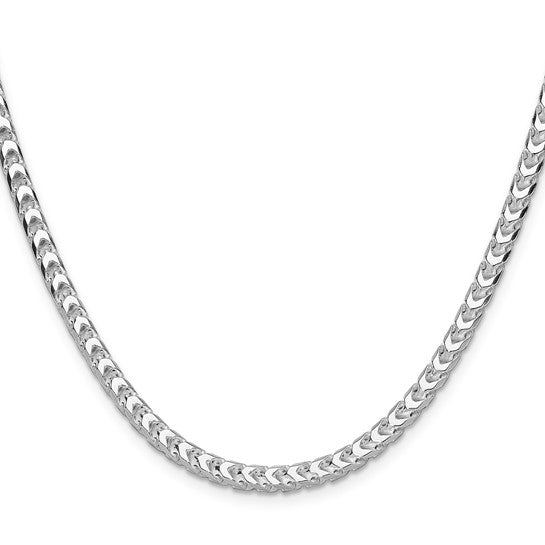 Sterling Silver 2mm D/C Square Franco Chain