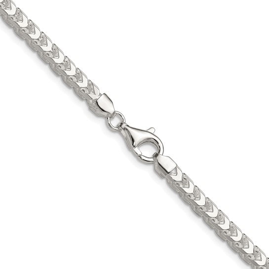 Sterling Silver 2mm D/C Square Franco Chain