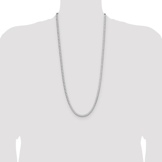 Sterling Silver 2mm D/C Square Franco Chain