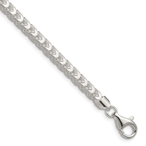 Sterling Silver 2mm D/C Square Franco Chain